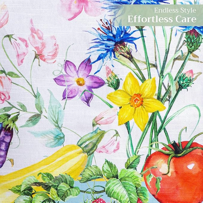 Maison d' Hermine Table Runner 100% Cotton Double Layer Table Runners 108 inches Long Decorative for Home Kitchen Dining Party Baby Shower Wedding Bridal Shower Spring Summer (Giverny, 14.50" x 108")