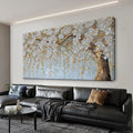 Suconvng Wall Art Living Room Flower White Tree Wall Art Modern Canvas Art Wall Decor Home Wall Decor Suitable Picture For Bedroom Apartment Office Can Be Hung 24" X 48"
