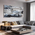 KUPTEU Canvas Wall Art Decor Modern Large Wall Art For Living Room Abstract Art Blue Black Wall Art Prints Artwork for Walls Abstract Canvas Art Wall Decor Bedroom Office Decor 24"x48"