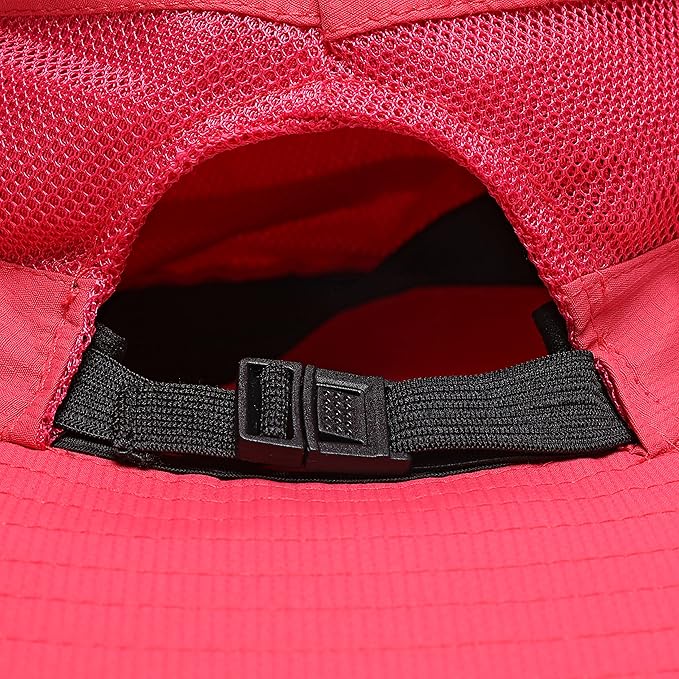 Womens Summer Sun Hat Beach Hat Wide Brim Outdoor UV Protection Hat Foldable Cool Mesh Ponytail Bucket Hat