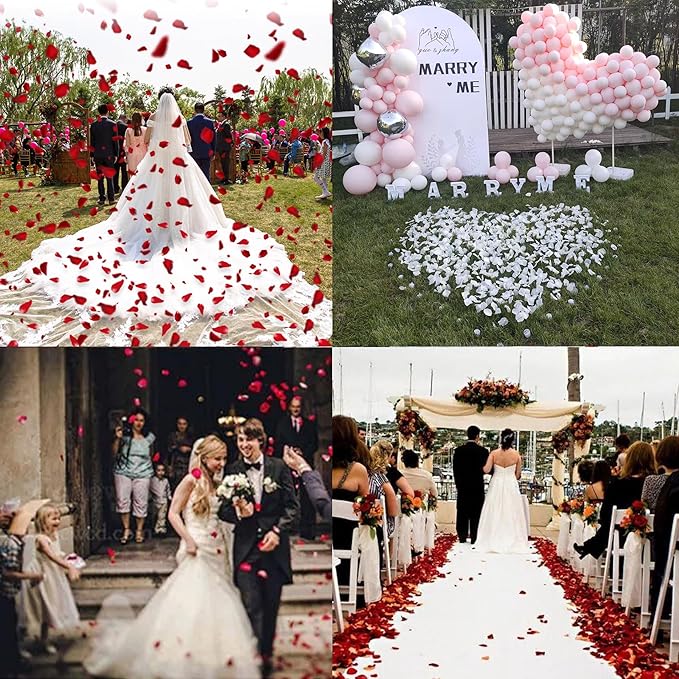 1000 PCS Separated Artificial Champagne Rose Petals for Romantic Night for her Set,Faux Champagne Flower Petals for Flower Girl Weddings Valentine Day Party Romantic Decoration(Ready-to-use)