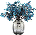 JAKY-Global Babys Breath Silk Artificial Flowers Bulk with Vase 10pcs for Fall Decor Fake Flower Bouquet Bulk for Home Kitchen Indoor Bouquet Floral Arrangement Table Centerpieces Decor(Autumn Blue)