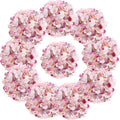 Silk Hydrangea Heads with Stems Artificial Flowers Heads for Home Wedding Decor,Pack of 10 (Light Purple)