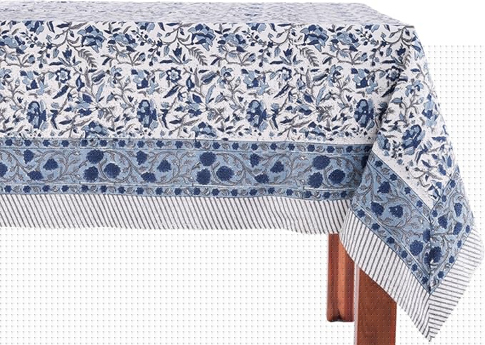 ATOSII Cotton Tablecloth Jodhpur 72" X 140" Inches Rectangle